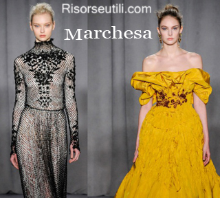 Fashion clothing Marchesa fall winter 2014 2015 womenswear