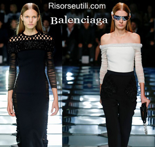 Fashion dresses Balenciaga spring summer 2015 womenswear