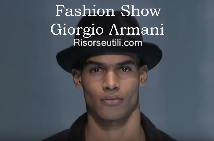 Fashion show Giorgio Armani fall winter 2016 2017 menswear