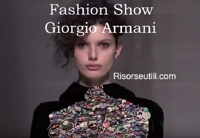 Fashion show Giorgio Armani fall winter 2016 2017 womenswear