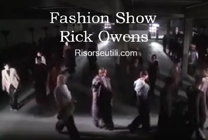 Fashion show Rick Owens fall winter 2016 2017 menswear