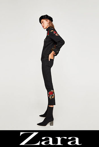 Embroidered jeans Zara fall winter women 2