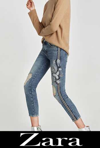 Embroidered jeans Zara fall winter women 5