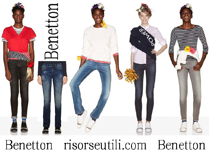 Jeans Benetton 2018 new arrivals denim for women fashion