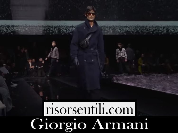 Catwalk Giorgio Armani fashion show F W 2020 21 men