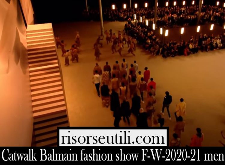 Catwalk Balmain fashion show F W 2020 21 men