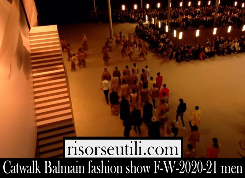 Catwalk Balmain fashion show F W 2020 21 men