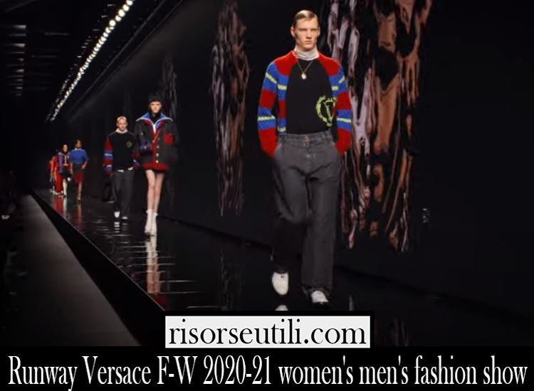 Runway Versace F W 2020 21 womens mens fashion show