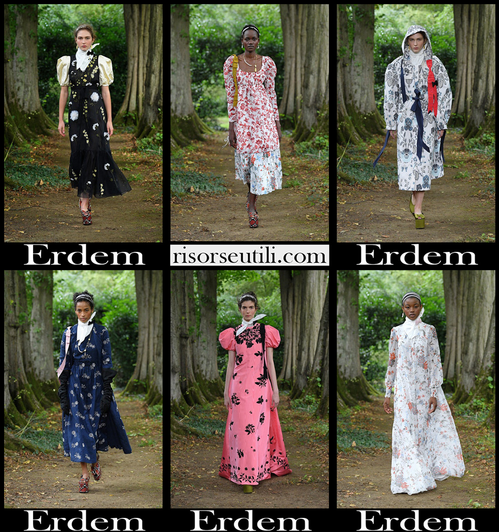 Erdem spring summer 2021 fashion collection womens Erdem spring summer 2021 fashion collection womens
