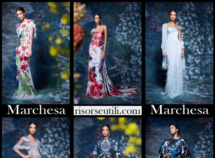 Marchesa spring summer 2021 womens fashion dresses