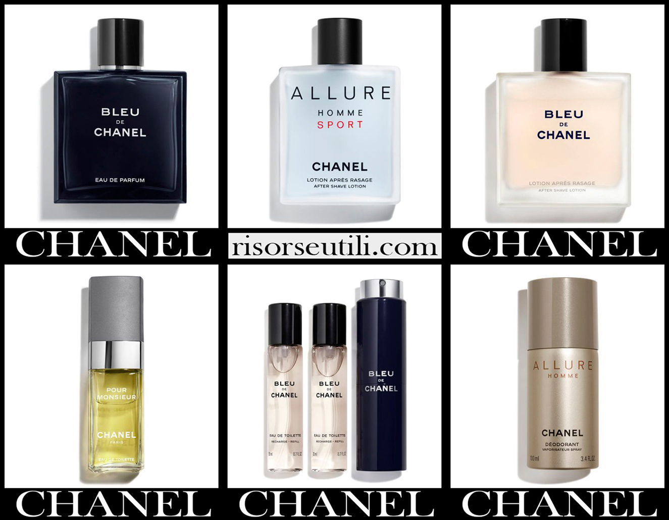 New arrivals Chanel perfumes 2021 gift ideas for men