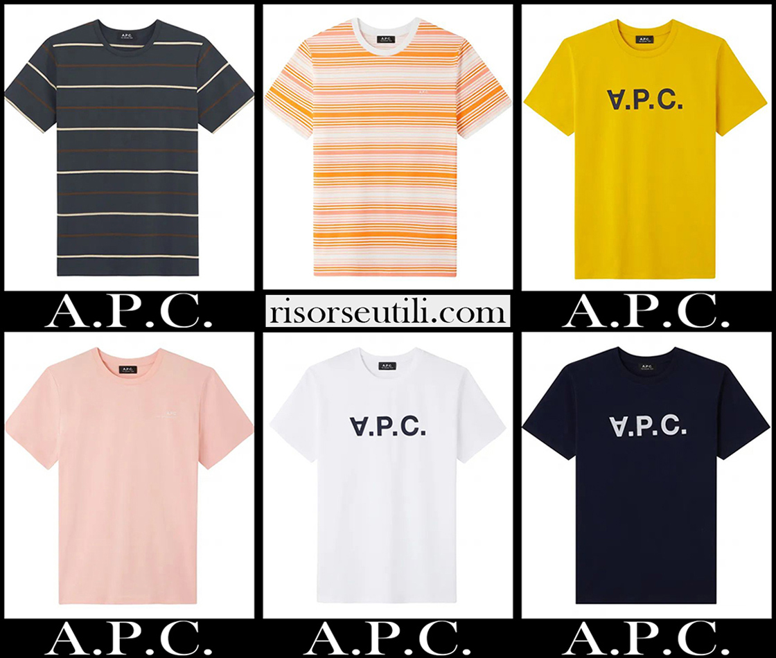 New arrivals A.P.C. t shirts 2021 mens clothing