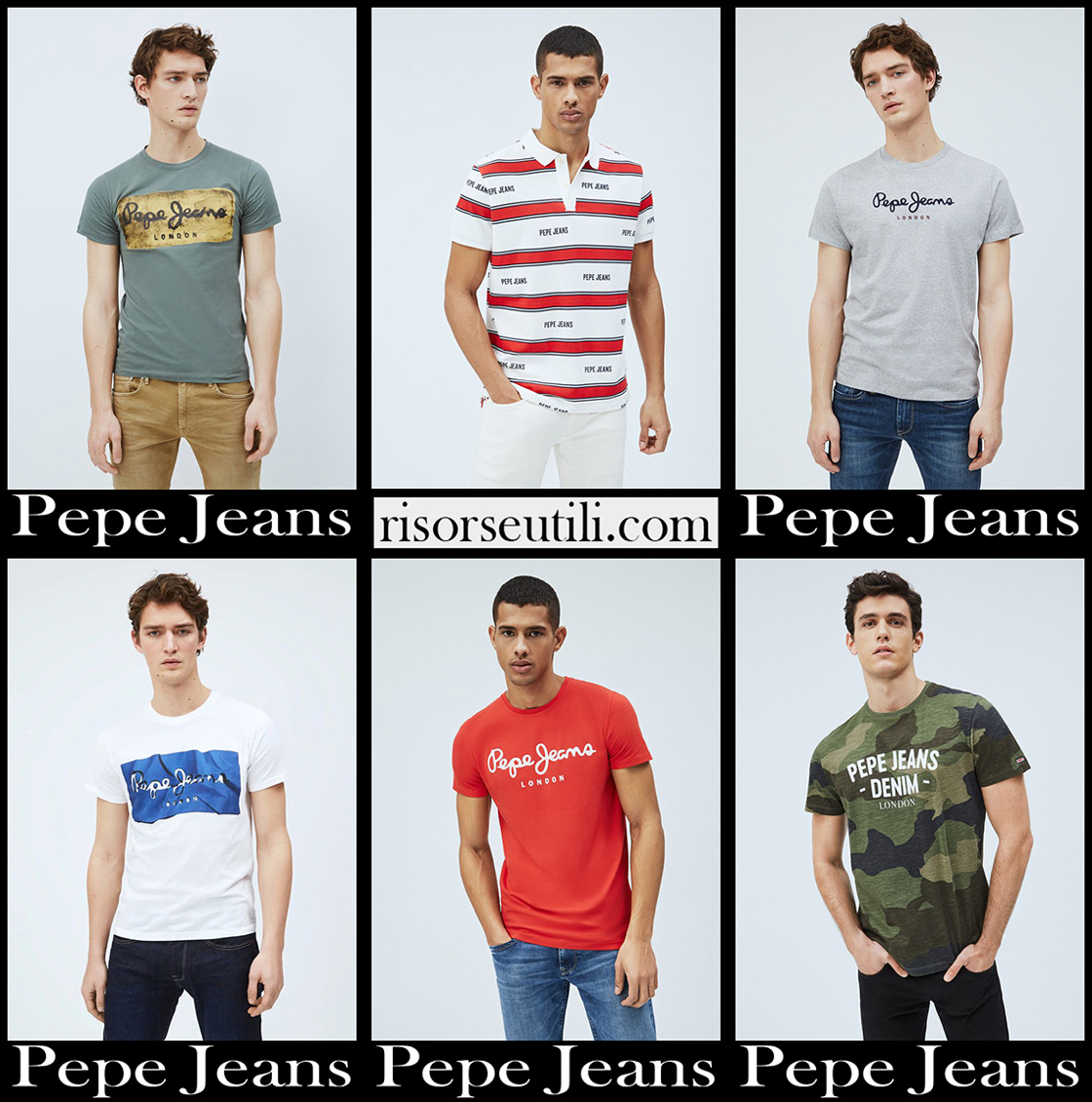 New arrivals Pepe Jeans t shirts 2021 mens clothing