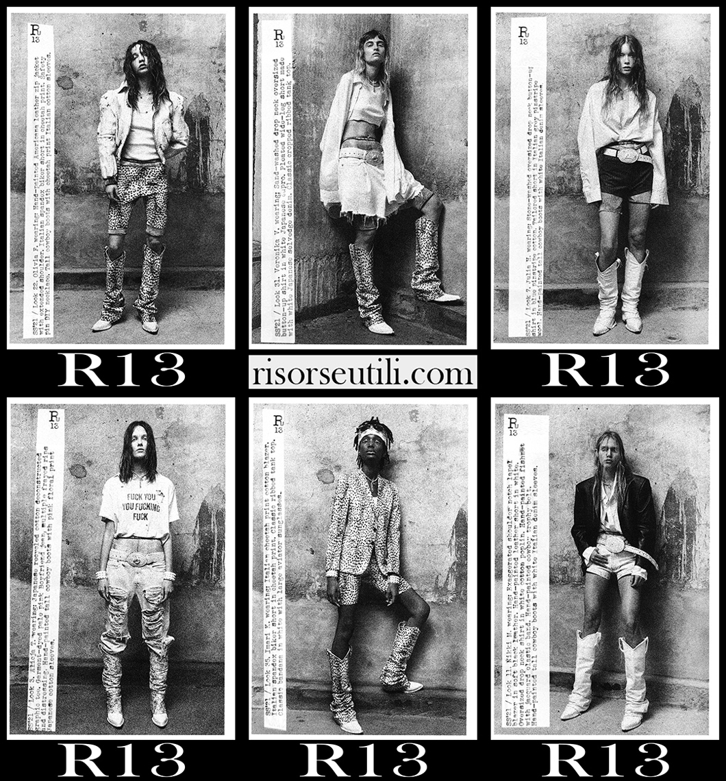 R13 spring summer 2021 womens fashion collection