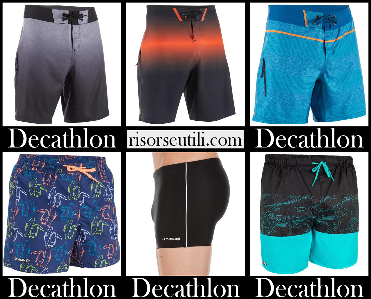 New arrivals Decathlon Boardshorts 2021 mens swimwear