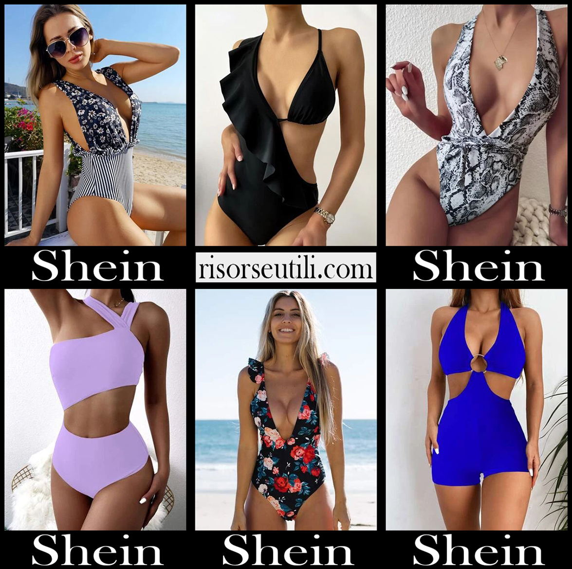 New arrivals Shein swimsuits 2021 womens swimwear