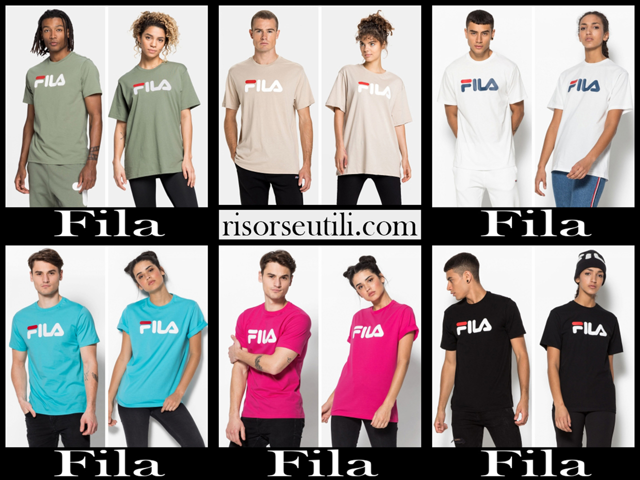 New arrivals Fila t shirts 2021 fashion mens clothing