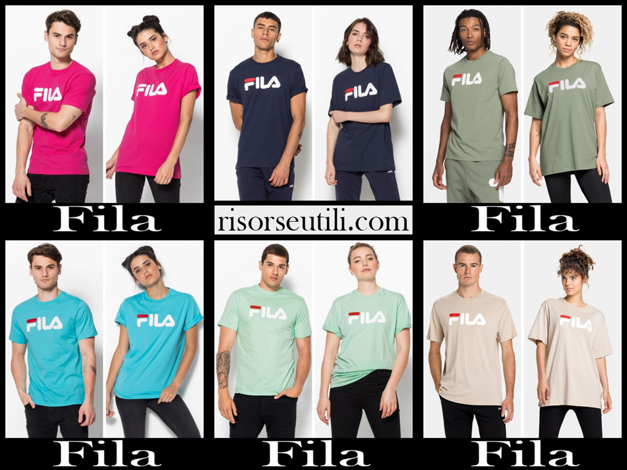 New arrivals Fila t shirts 2021 fashion womens clothing