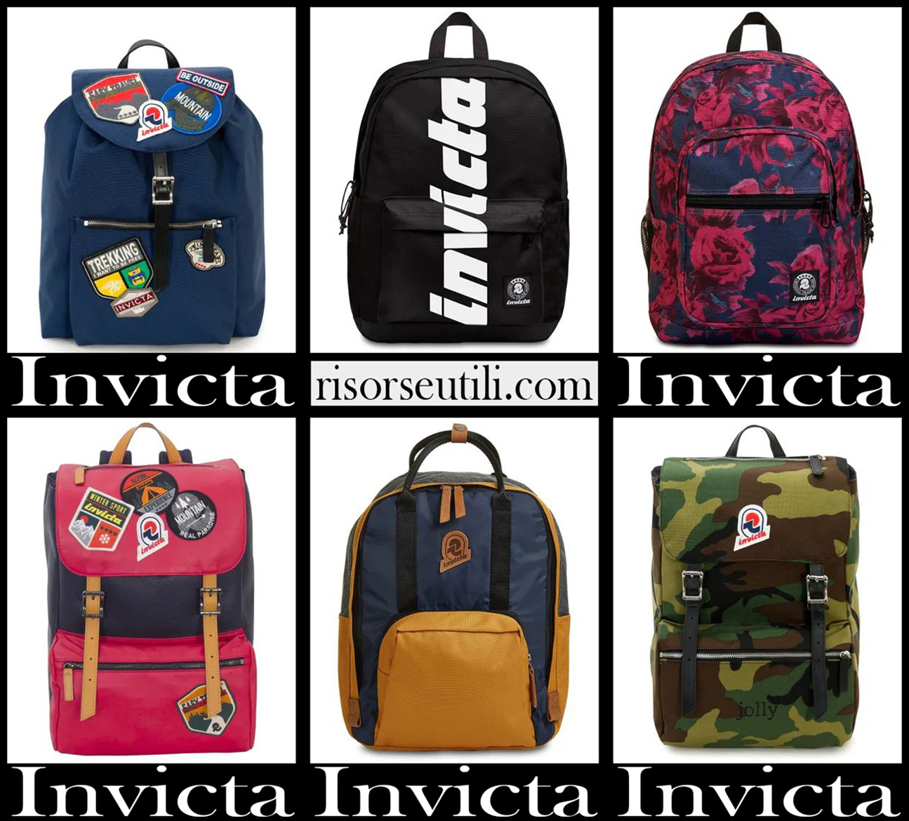 New arrivals Invicta backpacks 2021 2022 school free time