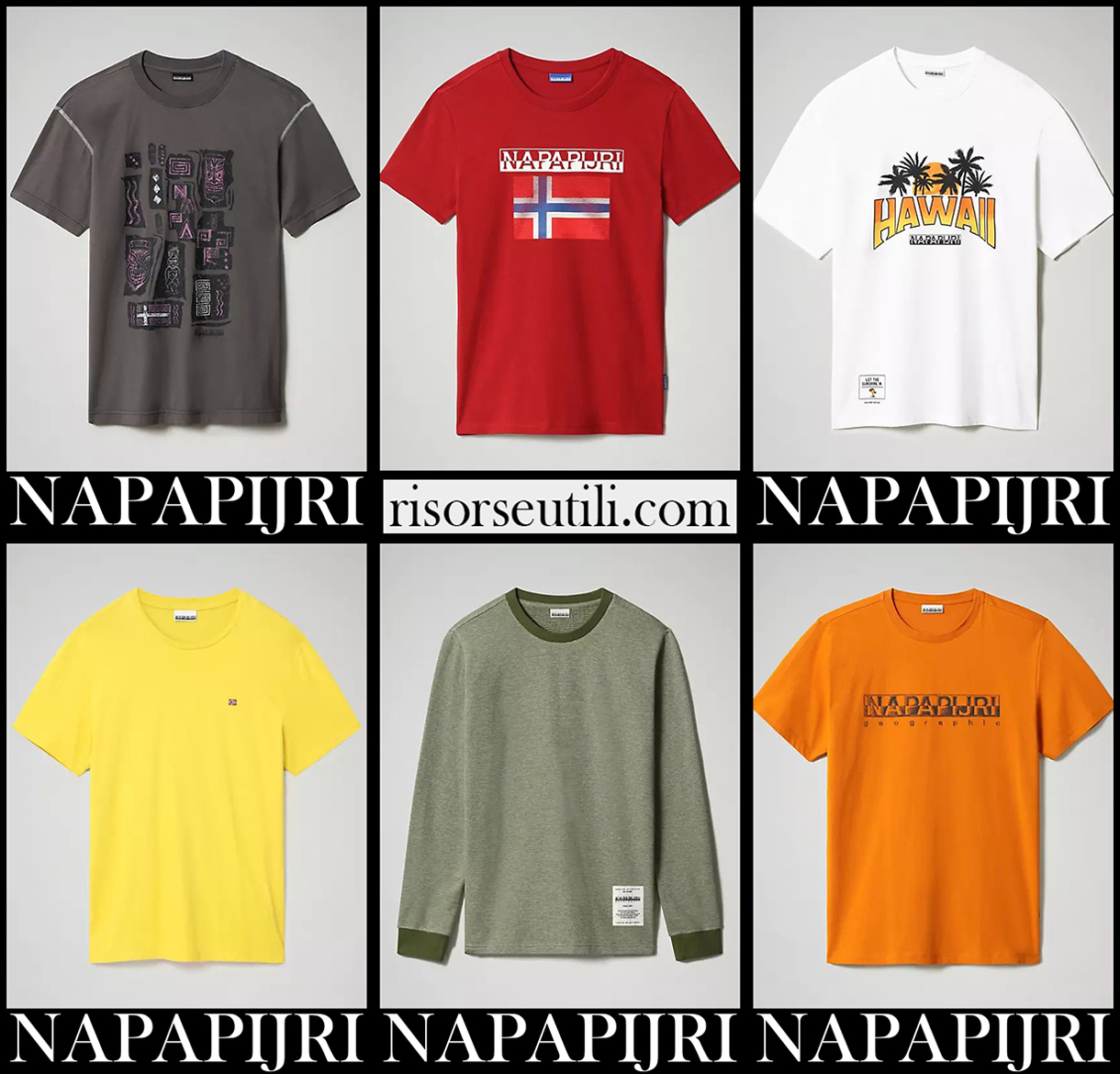 New arrivals Napapijri t shirts 2021 fashion mens clothing