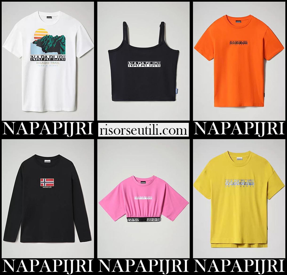 New arrivals Napapijri t shirts 2021 womens clothing