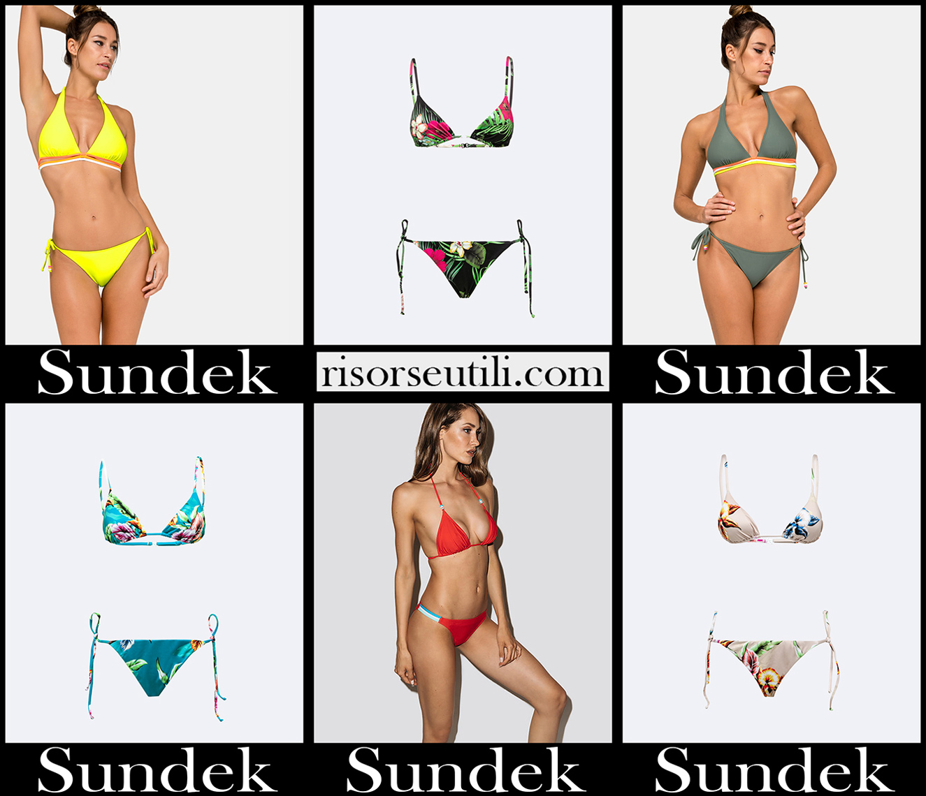 New arrivals Sundek bikinis 2021 womens swimwear