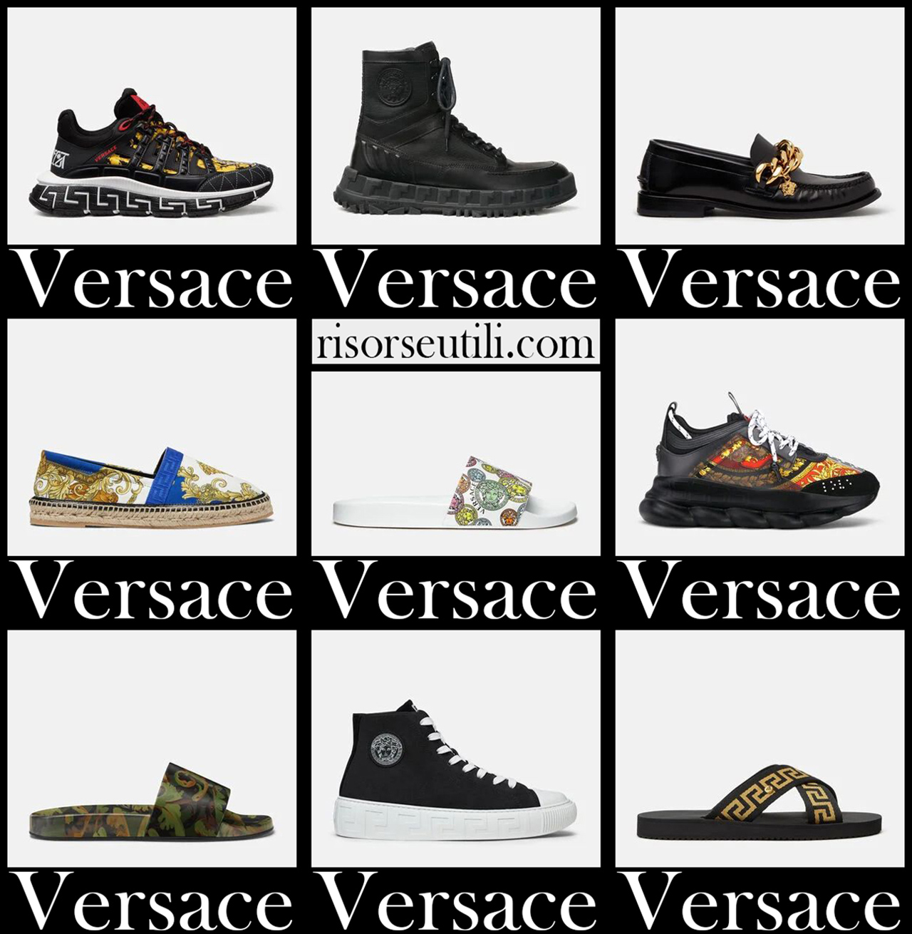 New arrivals Versace shoes 2021 mens footwear