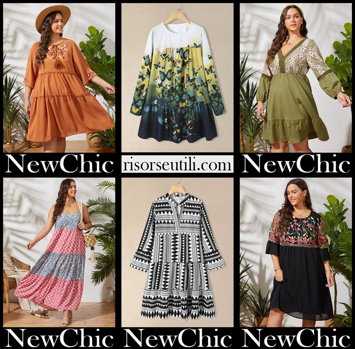 Curvy NewChic dresses plus size womens fashion clothes