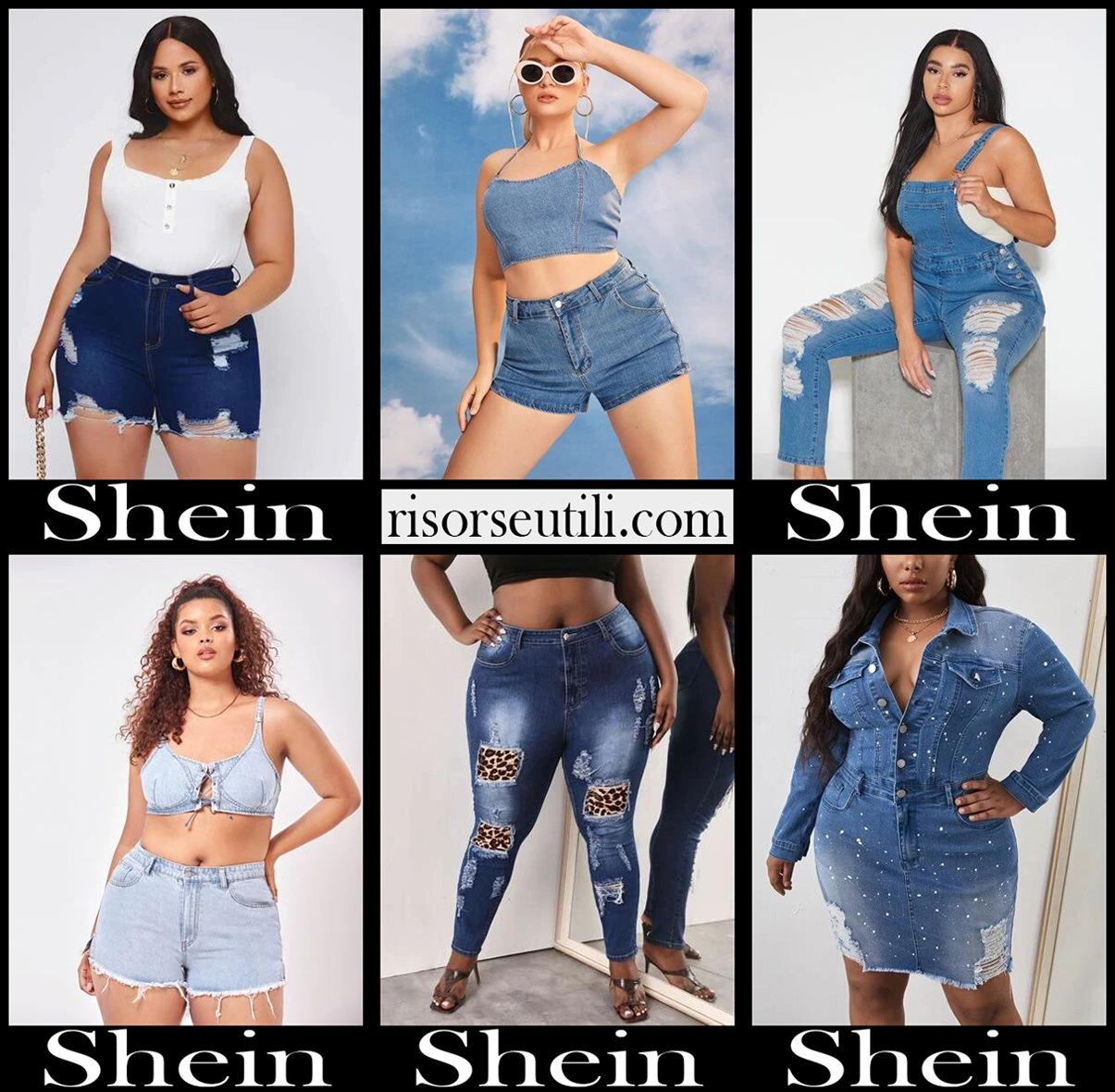 Curvy Shein jeans plus size womens fashion denim
