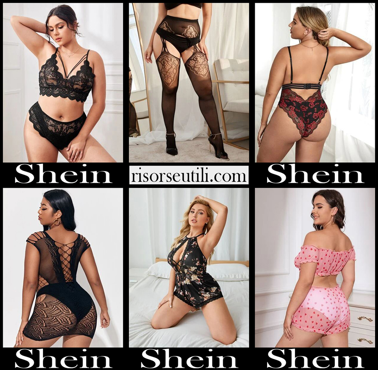 Curvy Shein underwear plus size womens fashion