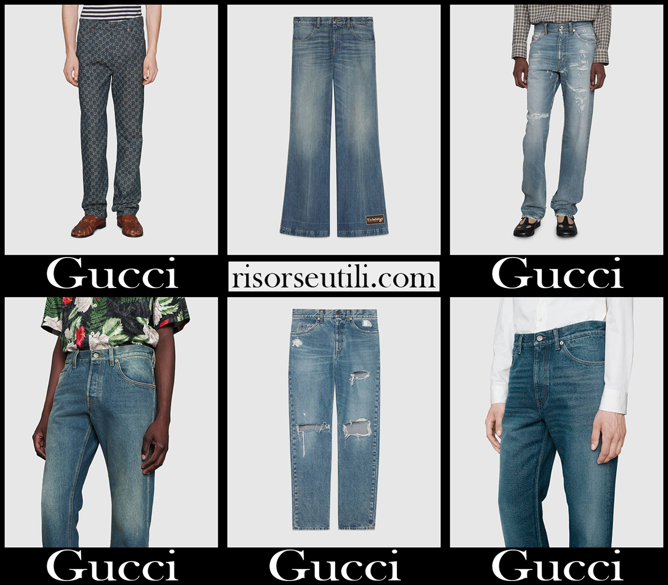 New arrivals Gucci jeans mens fashion denim clothing