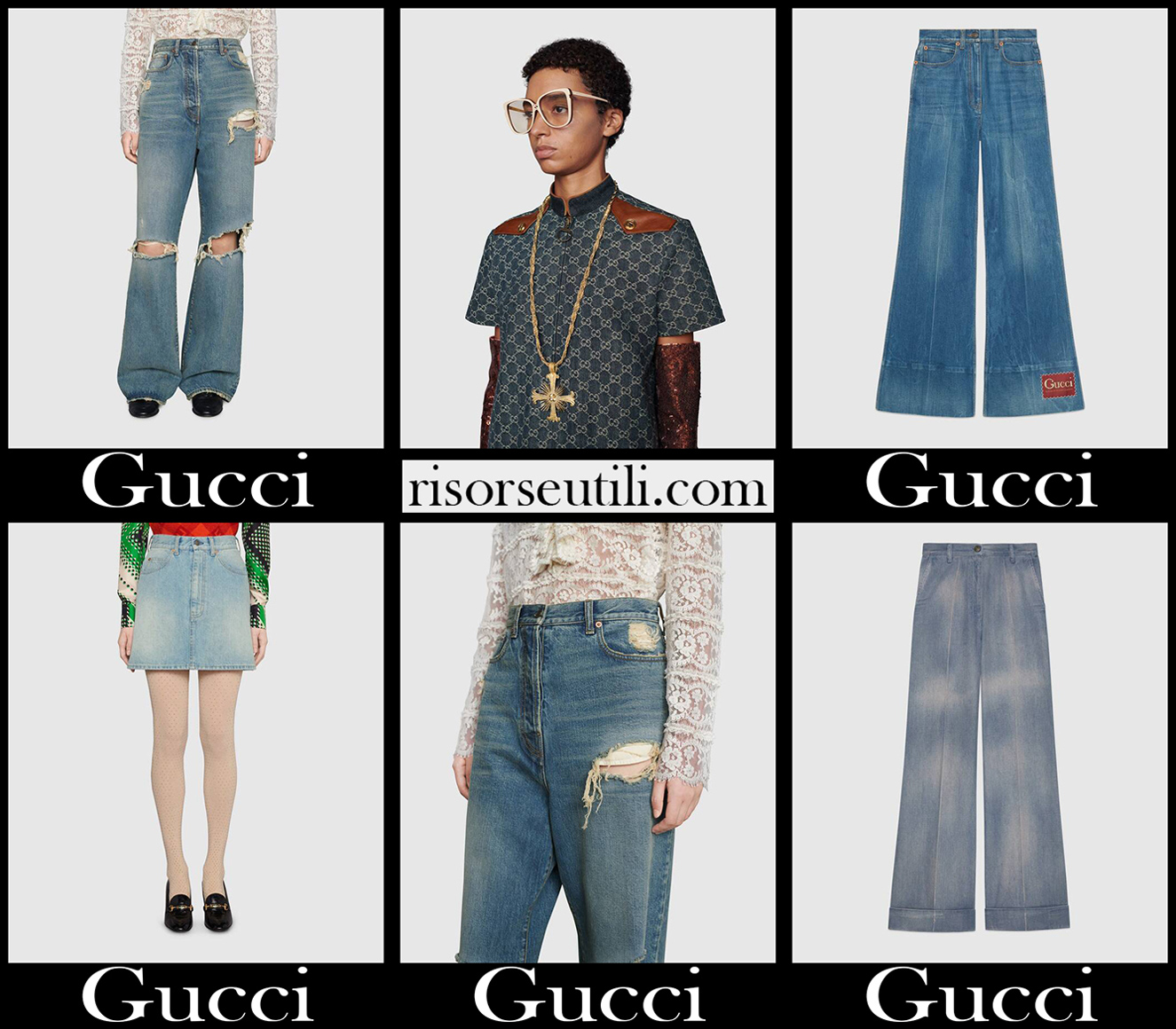New arrivals Gucci jeans womens fashion denim