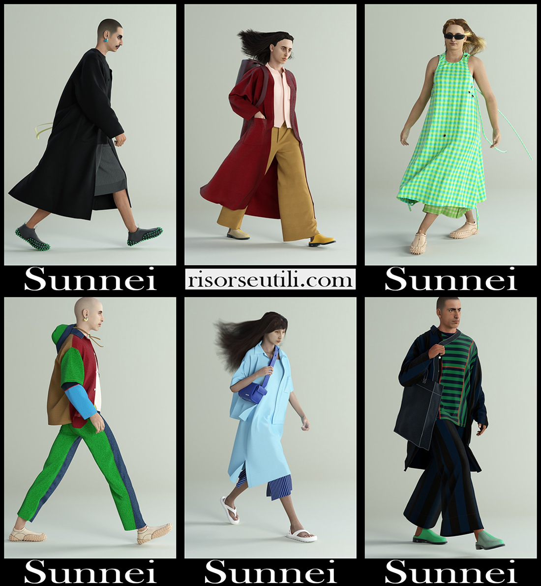 Sunnei spring summer 2022 fashion collection clothing