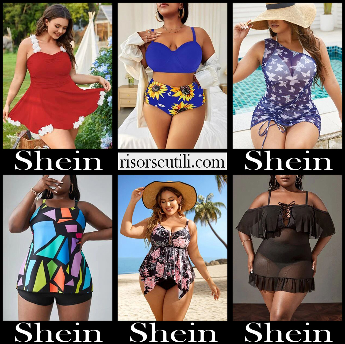 Curvy Shein beachwear plus size womens swimwear