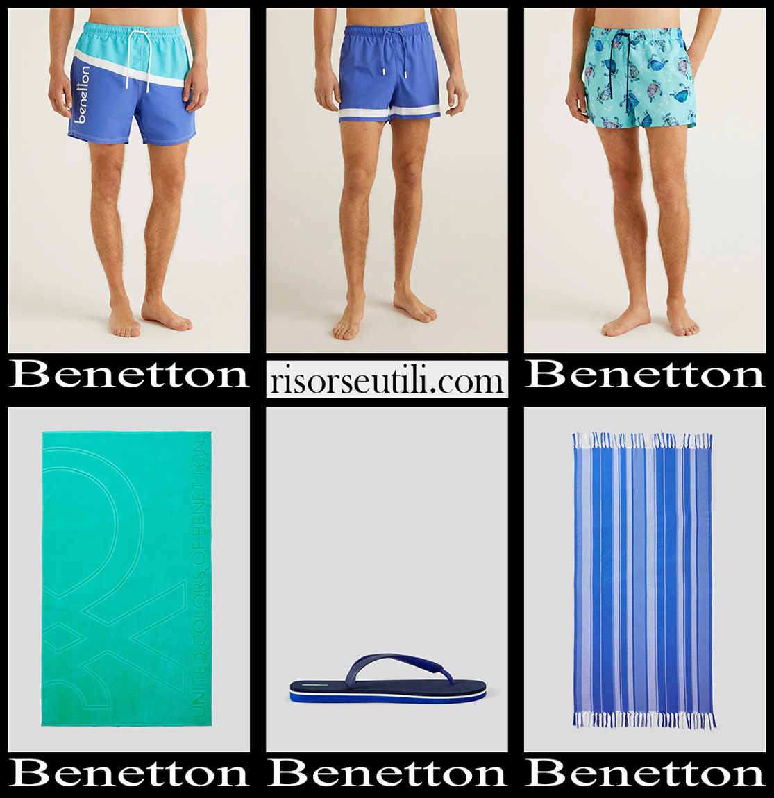 New arrivals Benetton swimwear 2022 mens beachwear