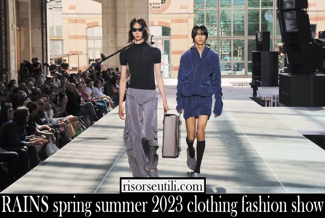 RAINS spring summer 2023 clothing fashion show