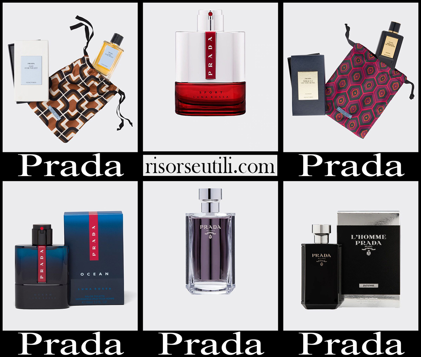 New arrivals Prada perfumes 2023 mens accessories
