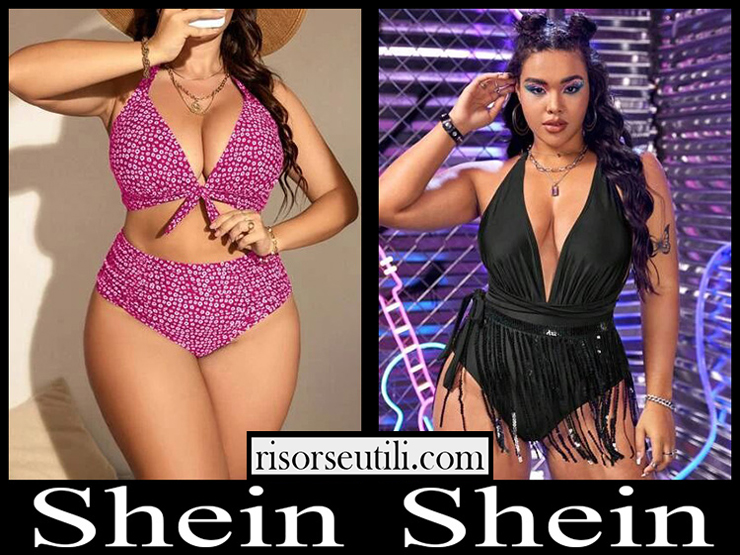 Curvy Shein beachwear plus size women's swimwear