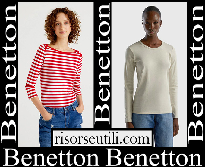 New arrivals Benetton t shirts 2023 women's fashion