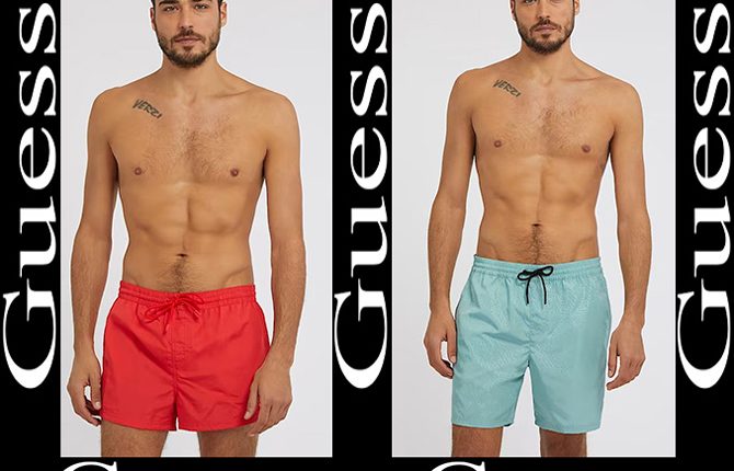 New arrivals Guess swimwear 2023 men’s beachwear